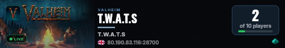 T.W.A.T.S live status badge
