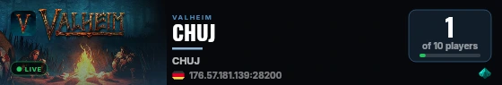 CHUJ live status badge