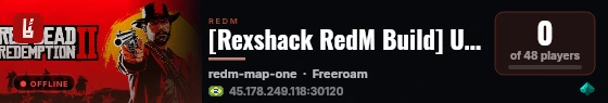 [Rexshack RedM Build] UmbralesDEV live status badge