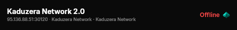 Kaduzera Network 2.0 live status badge