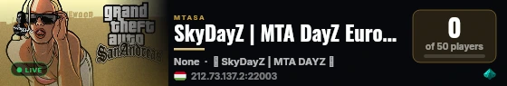 SkyDayZ | MTA DayZ Europe [ENG|HUN] live status badge