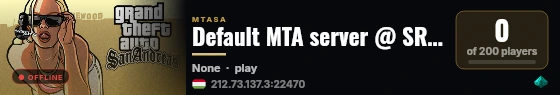 Default MTA server @ SRKHOST.eu live status badge