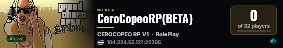 CeroCopeoRP(BETA) live status badge
