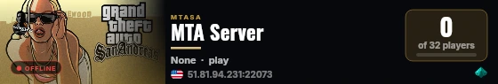 MTA Server live status badge