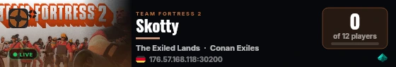 Skotty live status badge