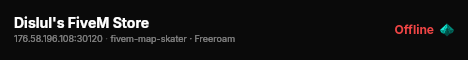 Dislul's FiveM Store live status badge