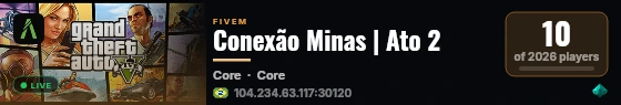 Conexão Minas | Ato 2 live status badge