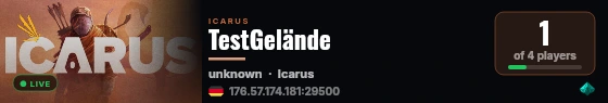 TestGelände live status badge
