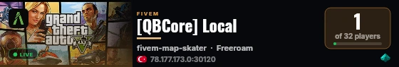 [QBCore] Local live status badge