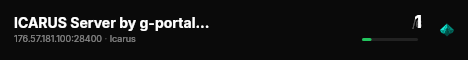 ICARUS Server by g-portal.com live status badge
