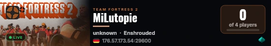 MiLutopie live status badge
