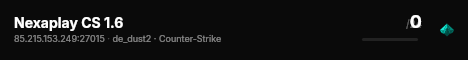 Nexaplay CS 1.6 live status badge