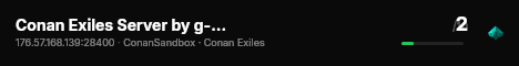 Conan Exiles Server by g-portal.com live status badge
