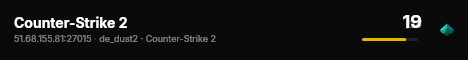 Counter-Strike 2 live status badge