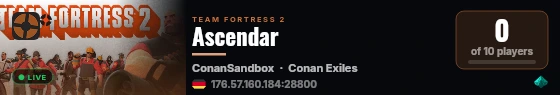Ascendar live status badge