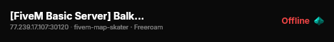 [FiveM Basic Server] Balkan Legacy RP live status badge