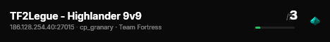 TF2Legue - Highlander 9v9 live status badge