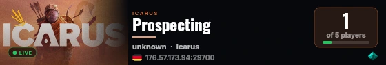Prospecting live status badge