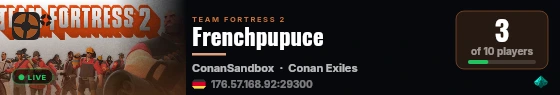 Frenchpupuce live status badge