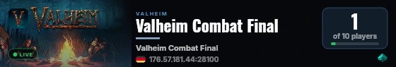 Valheim Combat Final live status badge