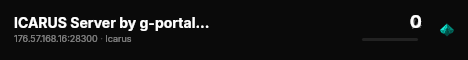 ICARUS Server by g-portal.com live status badge