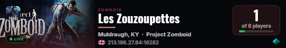 Les Zouzoupettes live status badge