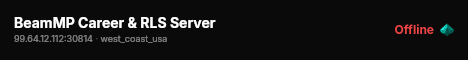 BeamMP Career & RLS Server live status badge