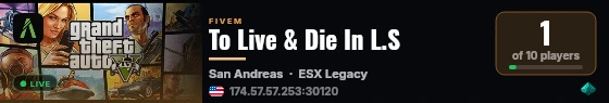 To Live & Die In L.S live status badge