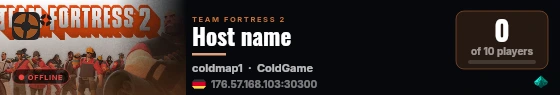 Host name live status badge