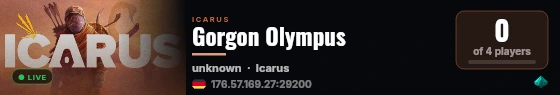 Gorgon Olympus live status badge
