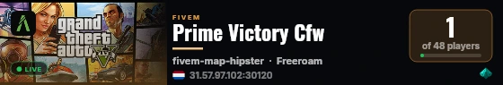 Prime Victory Cfw live status badge