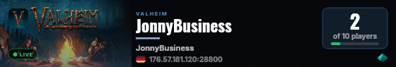 JonnyBusiness live status badge