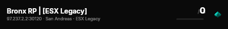 Bronx RP | [ESX Legacy] live status badge