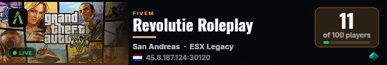 Revolutie Roleplay live status badge