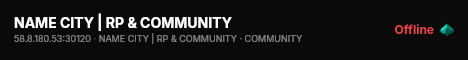NAME CITY | RP & COMMUNITY live status badge