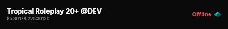Tropical Roleplay 20+ @DEV live status badge