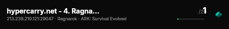 hypercarry.net - 4. Ragnarok [PvE][ARK1.0] - (v361.7) live status badge