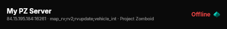 My PZ Server live status badge