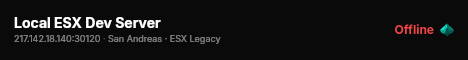 Local ESX Dev Server live status badge