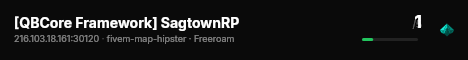 [QBCore Framework] SagtownRP live status badge