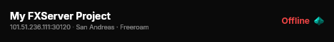 My FXServer Project live status badge