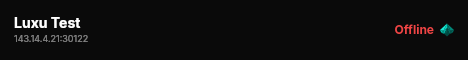 Luxu Test live status badge