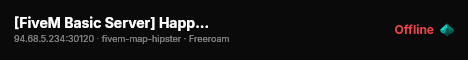 [FiveM Basic Server] Happy Server live status badge