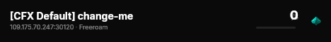 [CFX Default] change-me live status badge