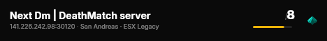 Next Dm | DeathMatch server live status badge