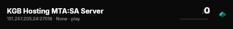 KGB Hosting MTA:SA Server live status badge