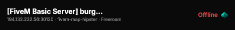 [FiveM Basic Server] burgerserver live status badge