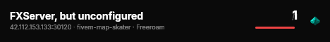 FXServer, but unconfigured live status badge
