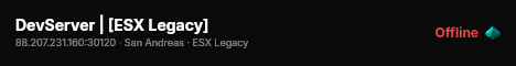 DevServer | [ESX Legacy] live status badge