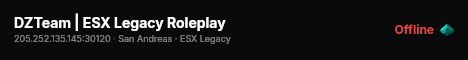 DZTeam | ESX Legacy Roleplay live status badge